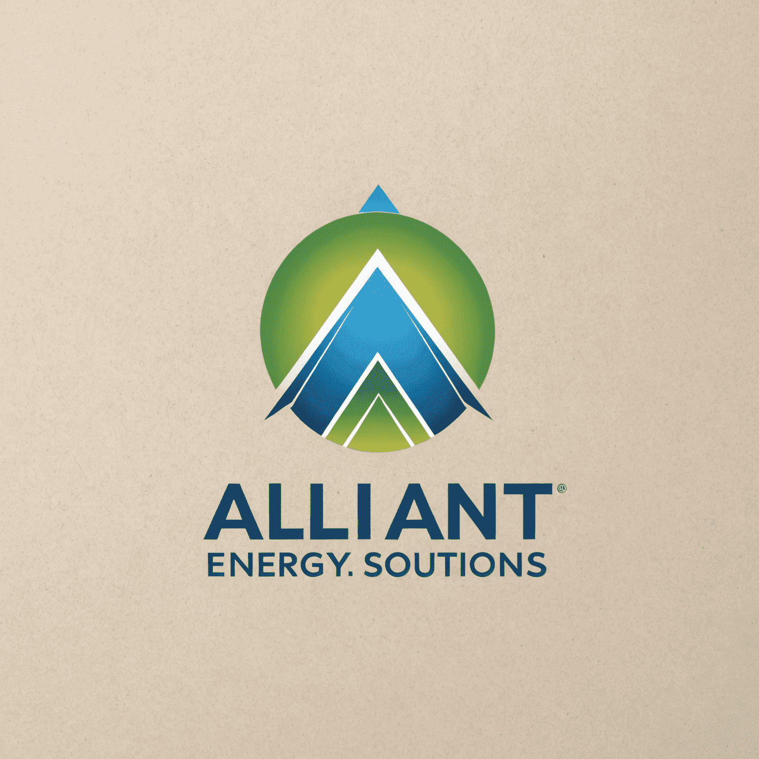 Alliant Energy Solutions logo featuring a modern, minimalist design with blue and green elements symbolizing energy and sustainability